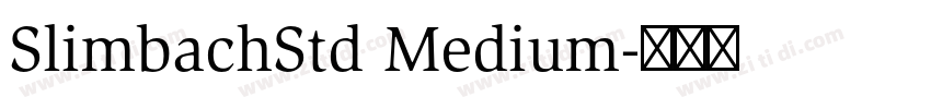 SlimbachStd Medium字体转换 SlimbachStd Medium字体转换